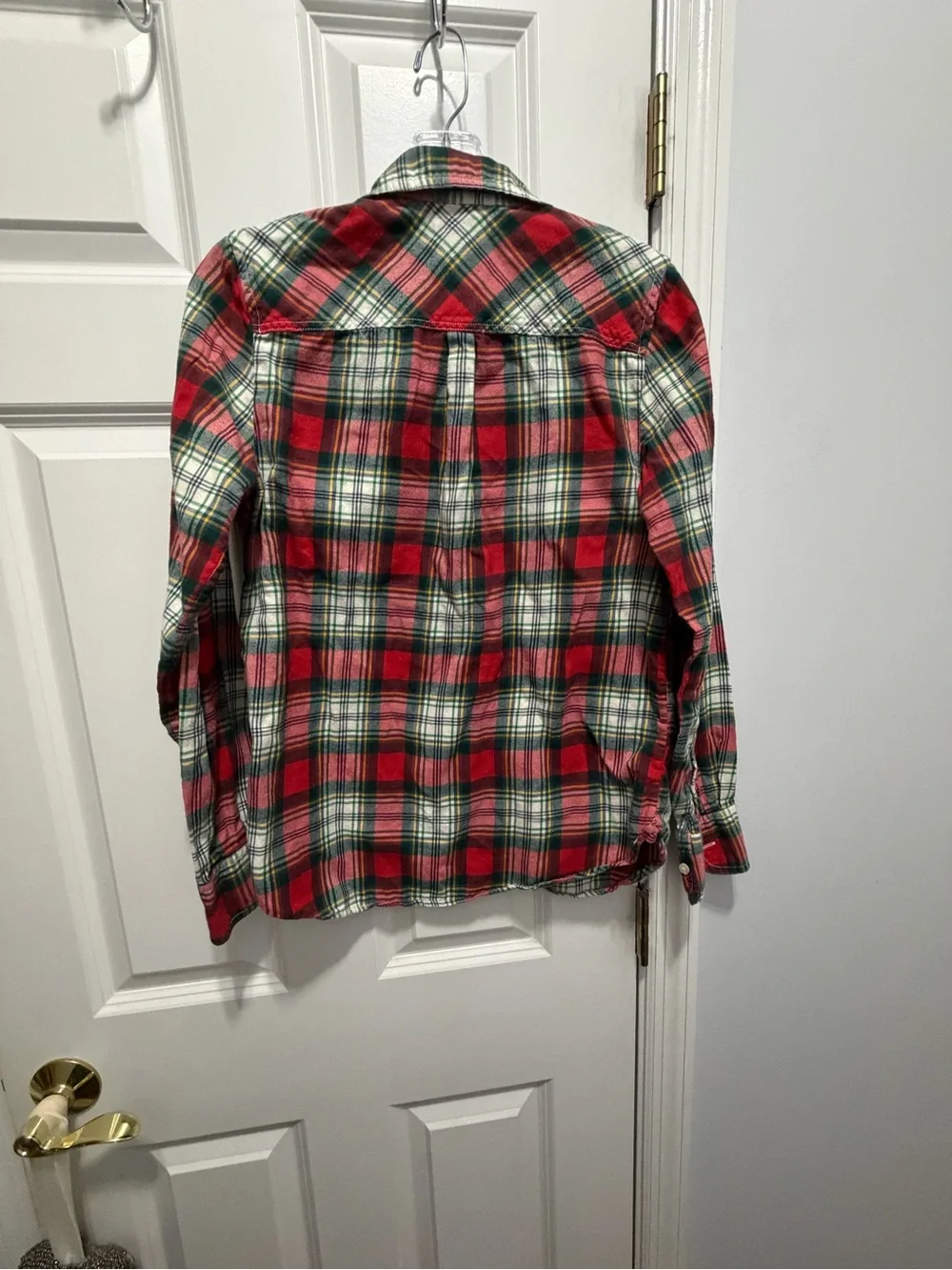 J. Crew Red and Green Plaid Button-Down Shirt size XS